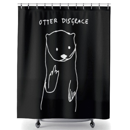 Otter disgrace Shower Curtains