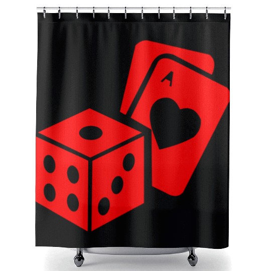 dice and card games Shower Curtains