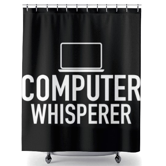 Computer Whisperer Tech Support IT Support IT Nerd Shower Curtains