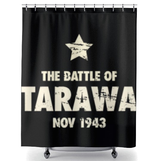 Battle Of Tarawa - World War 2 / WWII Shower Curtains