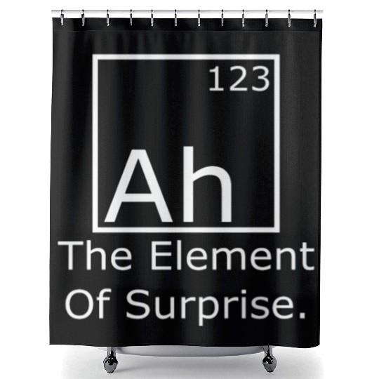 Ah The element of surprise Shower Curtains