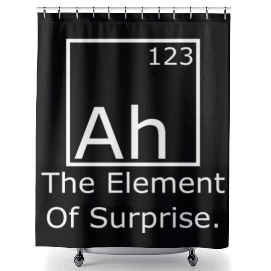 Ah The element of surprise Shower Curtains