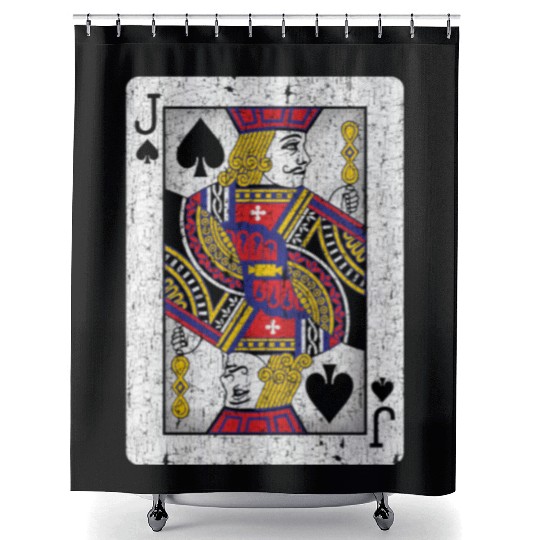 jack of spades playing card Shower Curtains