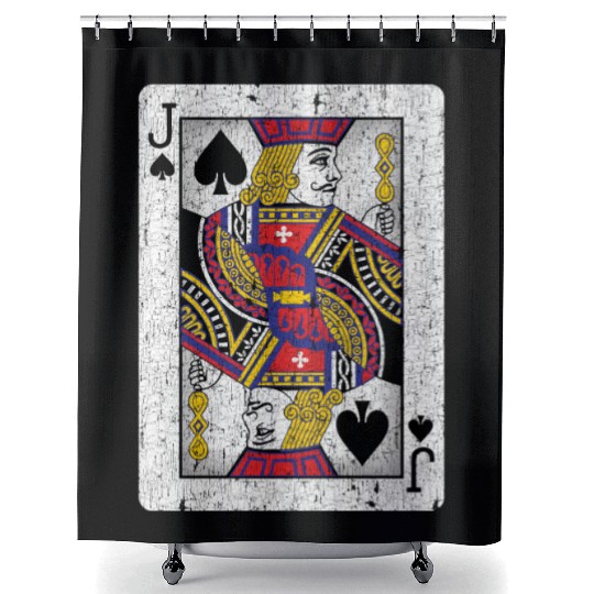 jack of spades playing card Shower Curtains