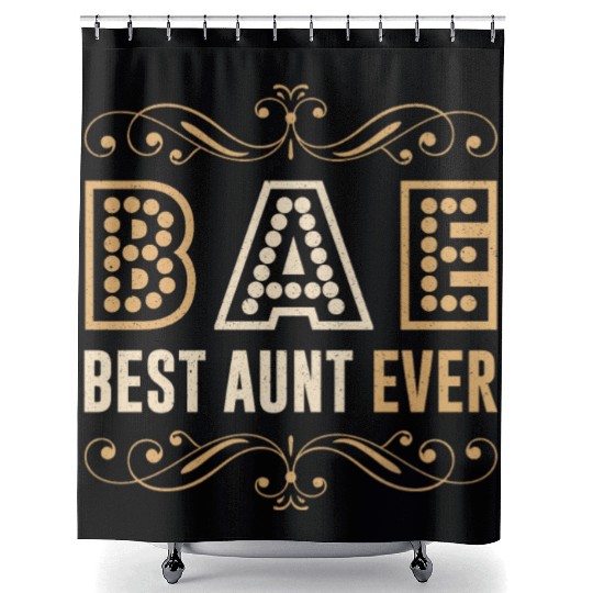 BAE - Best Aunt Ever Sister Niece Nephew Gift Shower Curtains