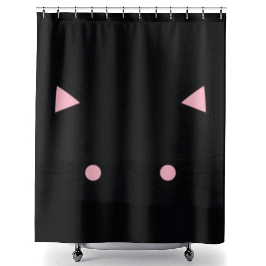 Cat Face Meow Shower Curtains