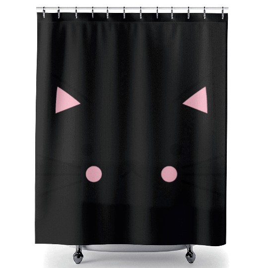 Cat Face Meow Shower Curtains
