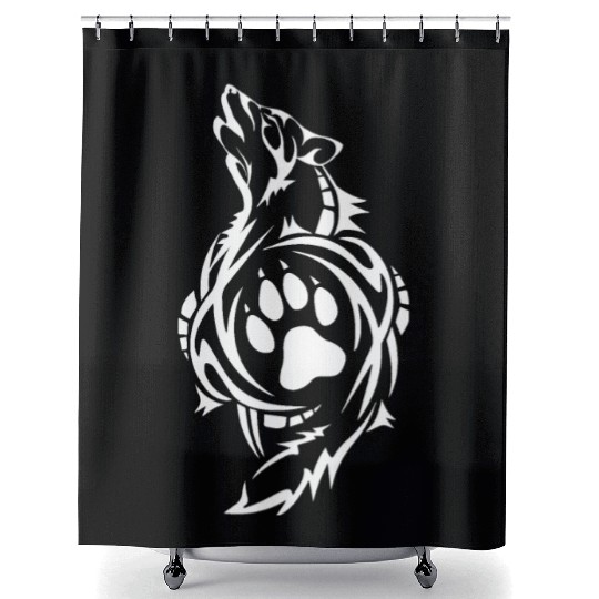 Wolf Native American T Tattoo Shower Curtains