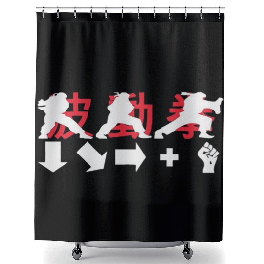 Hadouken Ryu Street Fighter 1 Shower Curtains