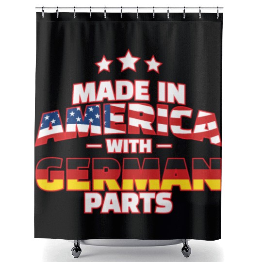 Made in America with German Parts Funny Germerican Shower Curtains