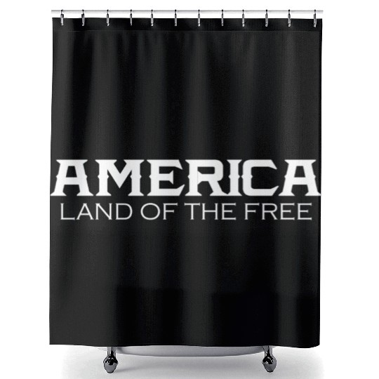 America Land of the Free Shower Curtains