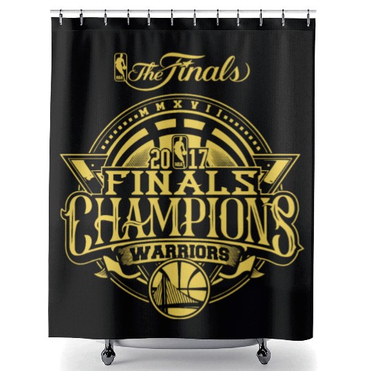 Golden State Warriors Finals Champions 2017 Shower Curtains