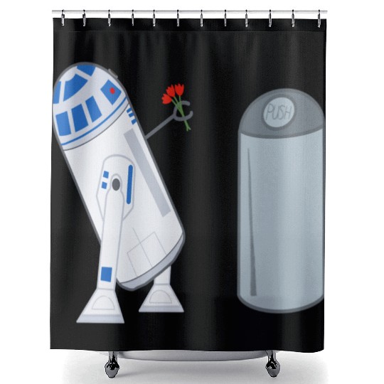 Confused R2D2 Shower Curtains