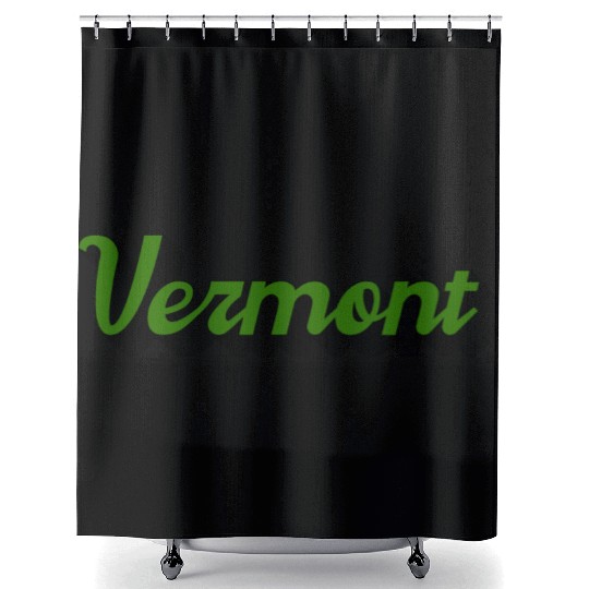 Green Vermont Shower Curtains