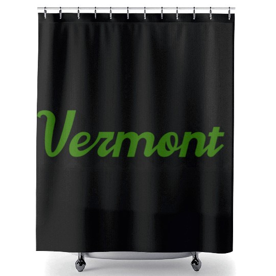 Green Vermont Shower Curtains