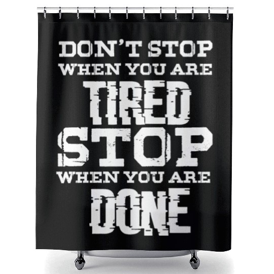 Jogging Running Walking Motivation Shower Curtains