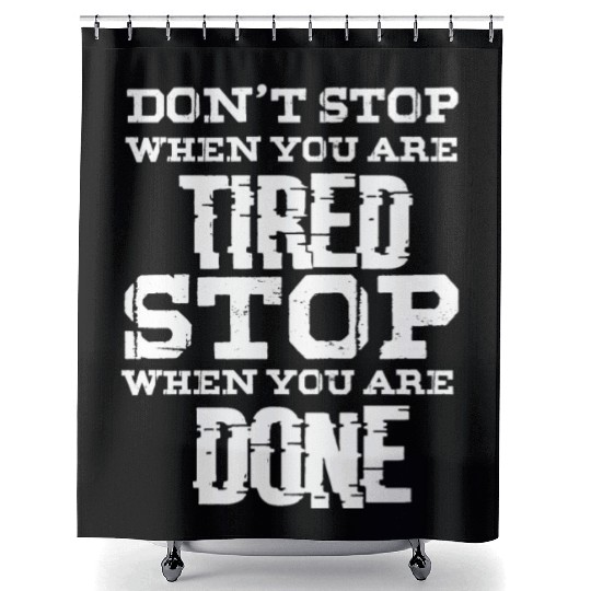 Jogging Running Walking Motivation Shower Curtains