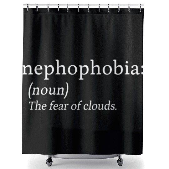 Nephophobia Weather Phobia Clouds Anxiety Gift Shower Curtains