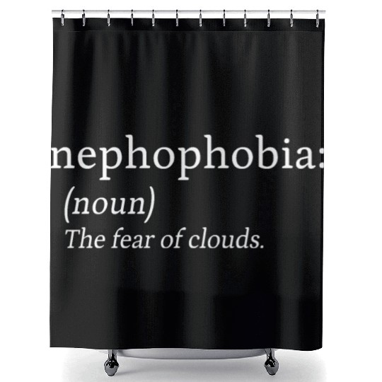 Nephophobia Weather Phobia Clouds Anxiety Gift Shower Curtains