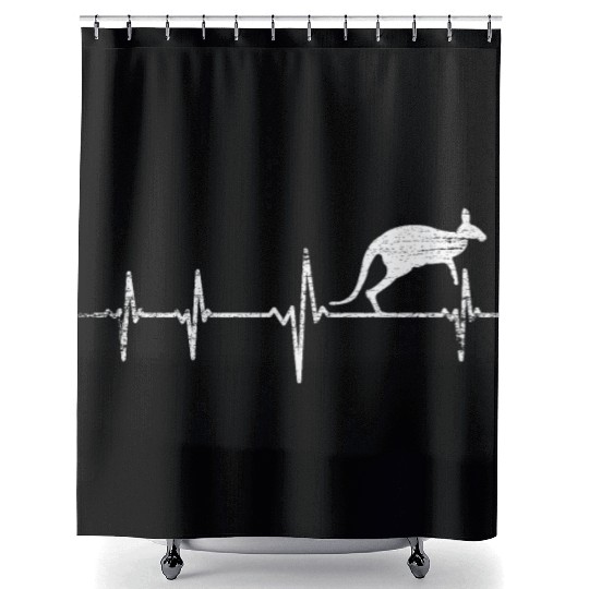 Kangaroo Heartbeat Shower Curtains