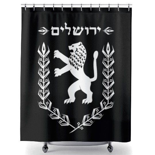 Lion Of Judah Jewish Pride Israel Flag Jerusalem Shower Curtains