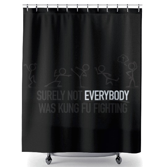 kung fu fighting Shower Curtains