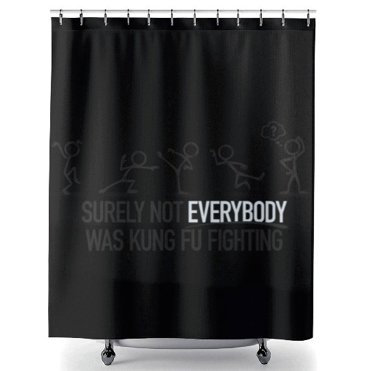 kung fu fighting Shower Curtains
