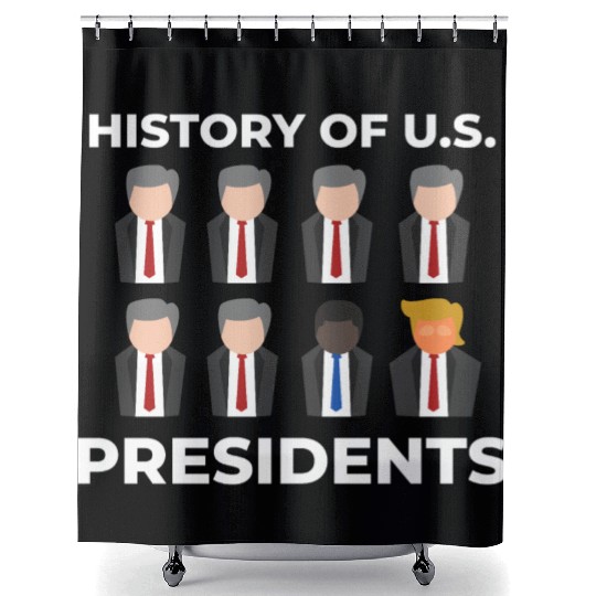 History Of US Presidents - Trump,Obama,Gift Shower Curtains