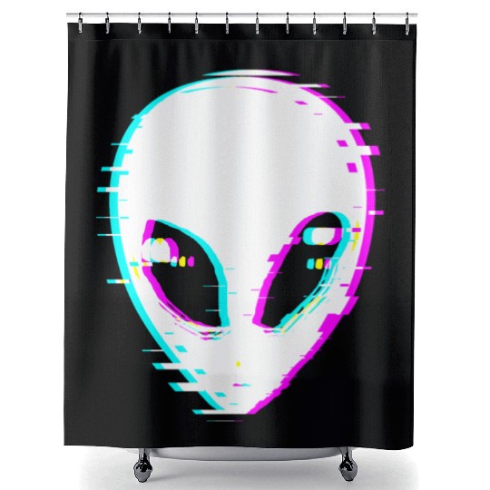 Aliens Gift Ufo Space Saucer Mars Geek Scifi Solar Shower Curtains