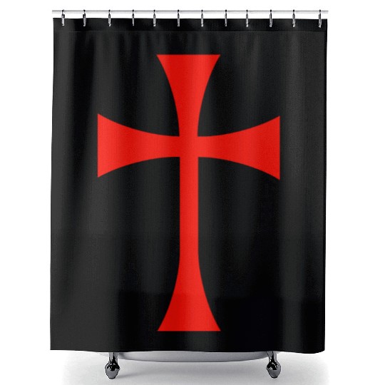 Knights Templar Cross Shower Curtains
