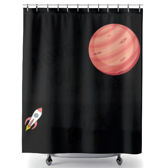 I love you to the Mars and back Shower Curtains