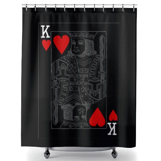 KING OF HEARTS PLAYING CARD Shower Curtains