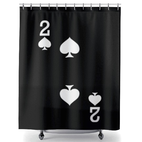 2 of Spades Playing Card Halloween Costume Shower Curtains