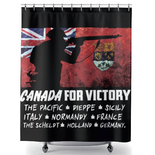 Canadian World War 2 Battles Shower Curtains