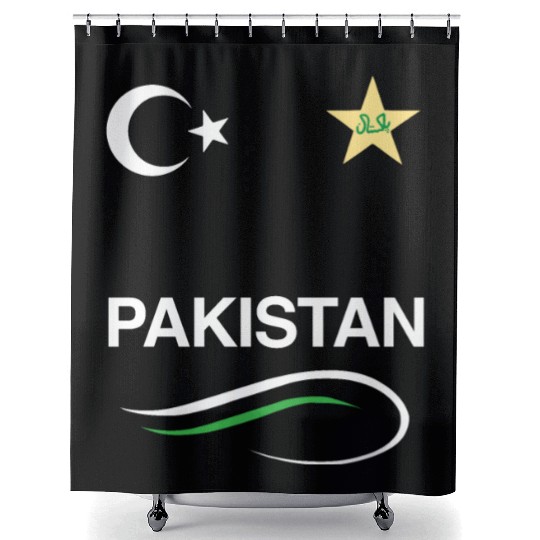 Pakistan Cricket Team Shower Curtains Fans Jersey