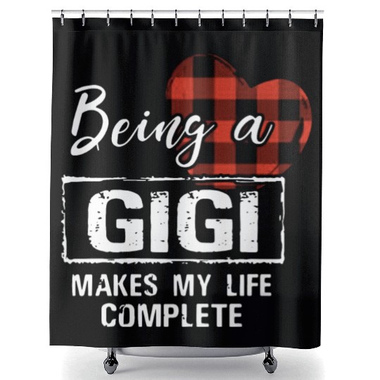 being a Gigi makes my life complete grandma Shower Curtains