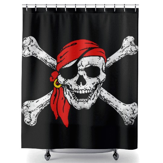 Pirate Skull Crossbones Shower Curtains