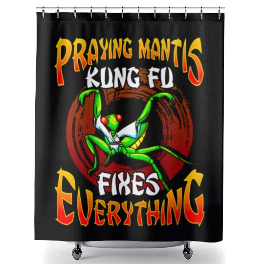 Praying Mantis Kung Fu Shower Curtains