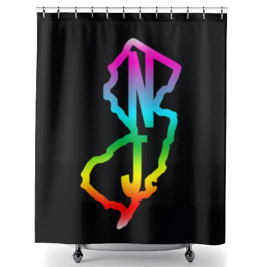 New Jersey Gay Pride LGBTQ Shower Curtains