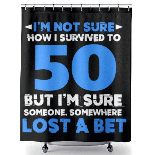 50th Birthday Shower Curtains