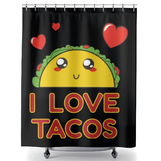 I Love Tacos Shower Curtains