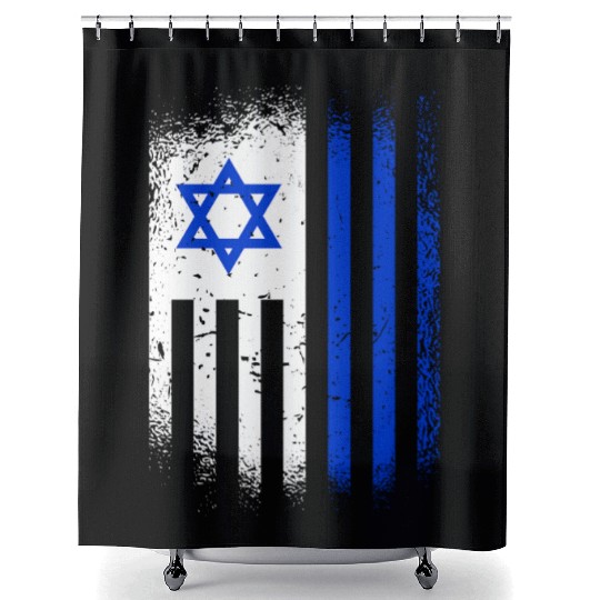 Israel Flags Design / Jerusalem Haifa Tel-Aviv Shower Curtains