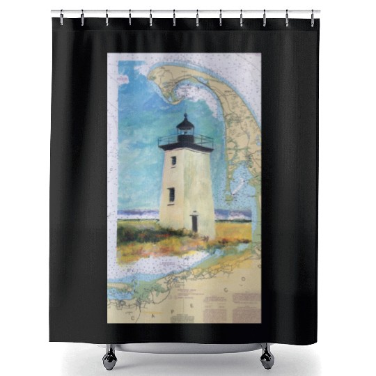 Long Point Light House Ptown Cape Cod Shower Curtains
