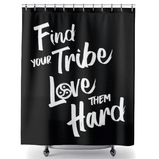 Find Your Tribe - BDSM Triskelion Shower Curtains