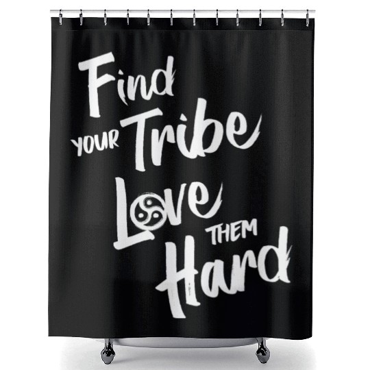 Find Your Tribe - BDSM Triskelion Shower Curtains