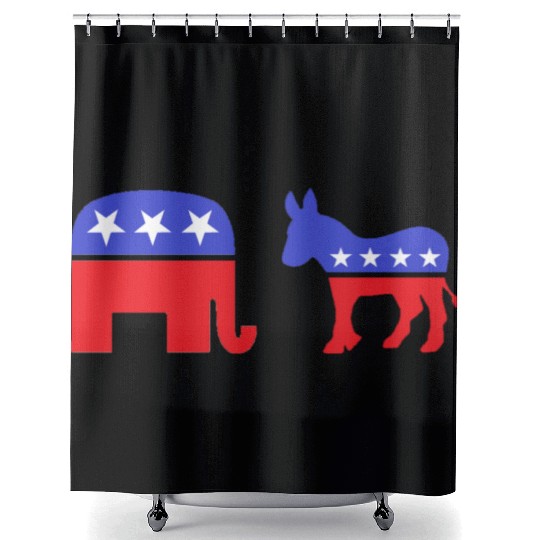 Democrat Republican Shower Curtains