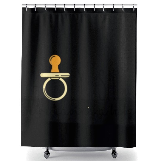 FUNNY Pregnancy Baby Announcement print HOLY SHIT Shower Curtains