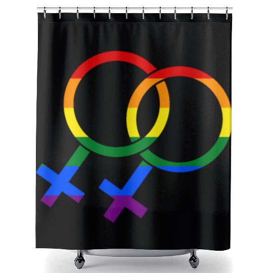 LGBT Gay Lesbian Gift Funny equal rainbow pride Shower Curtains