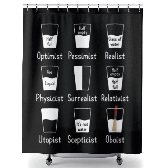 Oboe Water Orchestra Musician Oboist optimist Shower Curtains
