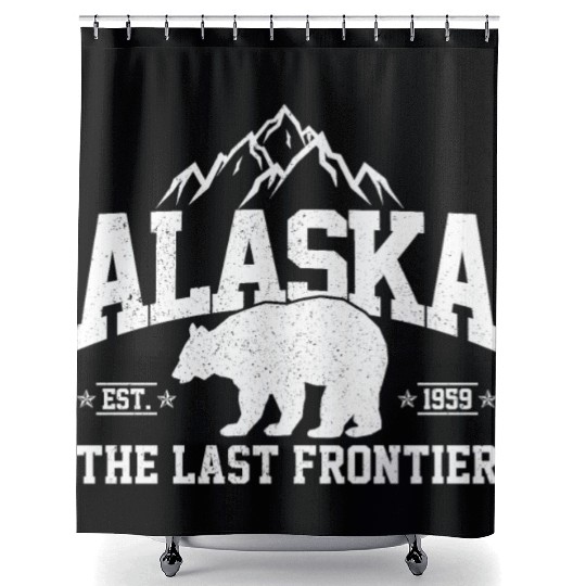 Alaska - The Last Frontier Grizzly Bear Souvenir Shower Curtains